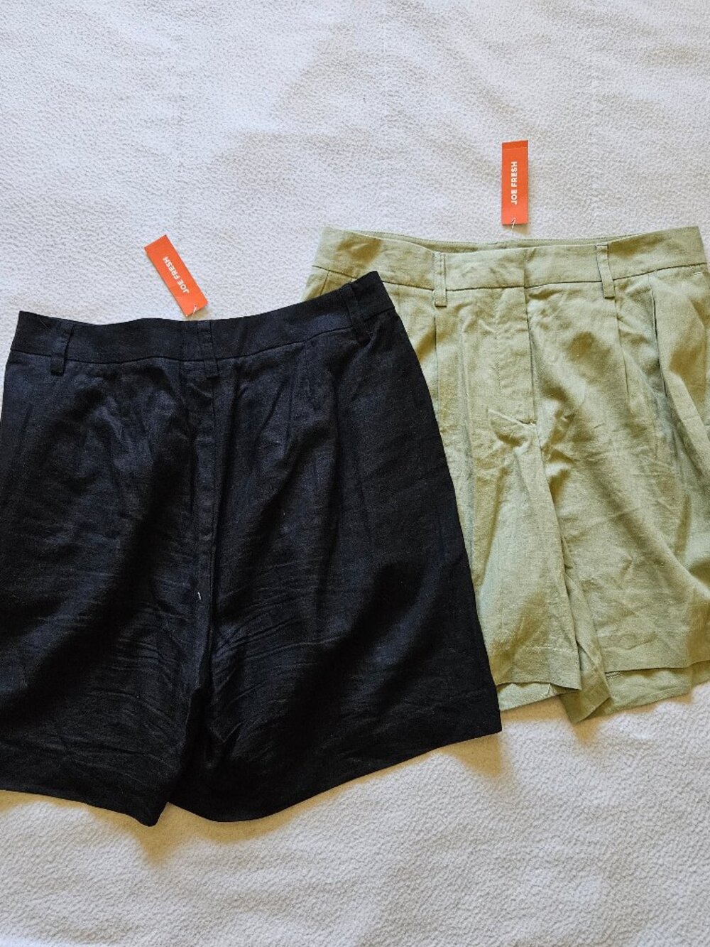 2 x NWT JOE Fresh Linen Blend Summer Shorts